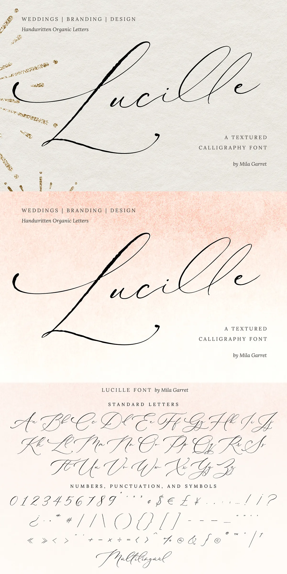 Lucille Wedding Calligraphy Font - Inkytype - Type Design Resources